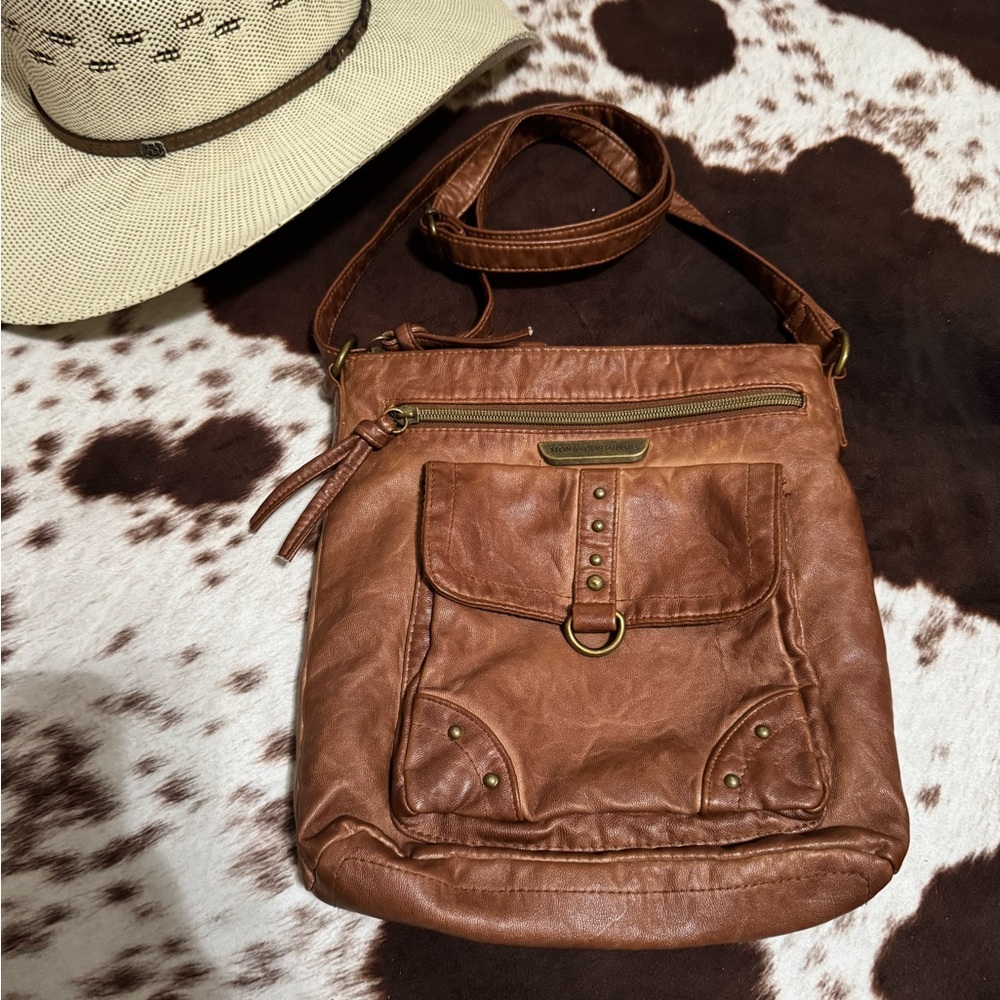 Brown Leather Crossbody Bag